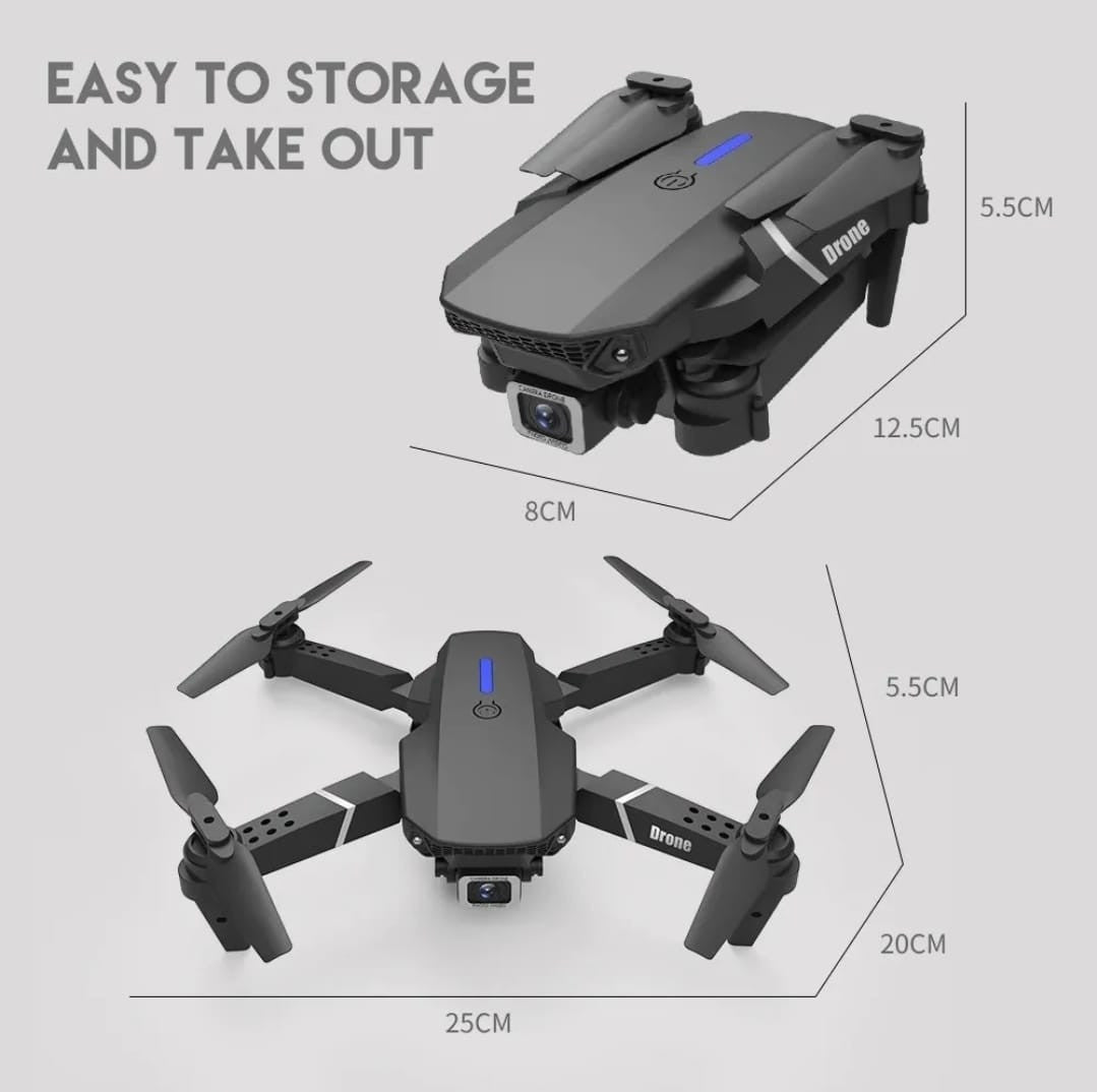 Drone E88 doble cámara y transmisión en vivo